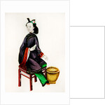 A Chinese Woman making a bobbin, Qianlong Period by School Chinese