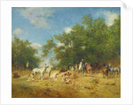 Arab Horsemen Resting in the Forest, 1868 by Eugene Fromentin