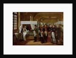 Napoleon visiting the Infirmary of Invalides on 11th February 1808, 1809 by Alexandre Veron Bellecourt