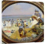 The Beach at Dieppe, 1916 by Jacques-Emile Blanche