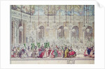 The Masked Ball at the Galerie des Glaces on the Occasion of the Marriage of the Dauphin to Marie-Therese, 17th February 1745 by Charles Nicolas II Cochin