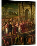 King Henri III of France visiting Venice in 1574, escorted by Doge Alvise Mocenigo and met by the Patriarch Giovanni Trevisan by Andrea Vicentino