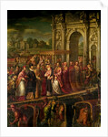 King Henri III of France visiting Venice in 1574, escorted by Doge Alvise Mocenigo and met by the Patriarch Giovanni Trevisan by Andrea Vicentino
