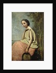Zingara with a Tambourine by Jean Baptiste Camille Corot