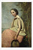 Zingara with a Tambourine by Jean Baptiste Camille Corot