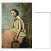 Zingara with a Tambourine by Jean Baptiste Camille Corot
