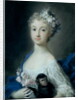 Girl holding a monkey, 18th century by Rosalba Giovanna Carriera
