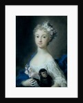 Girl holding a monkey, 18th century by Rosalba Giovanna Carriera