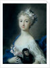 Girl holding a monkey, 18th century by Rosalba Giovanna Carriera