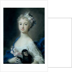 Girl holding a monkey, 18th century by Rosalba Giovanna Carriera