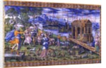 Tile depicting the Story of Noah: Embarking in the Ark by Masseot Abaquesne