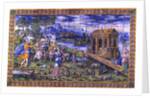 Tile depicting the Story of Noah: Embarking in the Ark by Masseot Abaquesne
