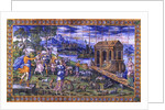 Tile depicting the Story of Noah: Embarking in the Ark by Masseot Abaquesne