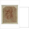 Head of a beardless old man, left profile by Leonardo da Vinci