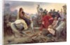 Vercingetorix throws his weapons at the feet of Julius Caesar, 1899 by Lionel Noel Royer