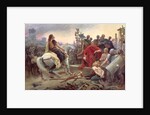 Vercingetorix throws his weapons at the feet of Julius Caesar, 1899 by Lionel Noel Royer