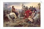 Vercingetorix throws his weapons at the feet of Julius Caesar, 1899 by Lionel Noel Royer