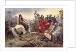 Vercingetorix throws his weapons at the feet of Julius Caesar, 1899 by Lionel Noel Royer
