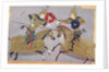 Two warriors on horseback in combat, School of Tabriz, c.1480 by Islamic School