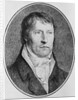 Portrait of Georg Wilhelm Friedrich Hegel, German philosopher, engraved c.1825 by F.W. Bollinger by Johann Christian Xeller