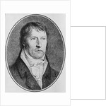 Portrait of Georg Wilhelm Friedrich Hegel, German philosopher, engraved c.1825 by F.W. Bollinger by Johann Christian Xeller