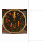 Confinement tray depicting the Triumph of Venus venerated by six legendary lovers: Achilles, Tristan, Lancelot, Samson, Paris and Troilus by Italian School