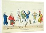 Satirical cartoon depicting the key protagonists in a dance at the Congress of Vienna in 1815 by French School