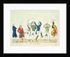 Satirical cartoon depicting the key protagonists in a dance at the Congress of Vienna in 1815 by French School