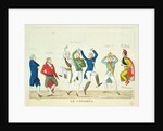 Satirical cartoon depicting the key protagonists in a dance at the Congress of Vienna in 1815 by French School