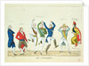 Satirical cartoon depicting the key protagonists in a dance at the Congress of Vienna in 1815 by French School