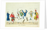 Satirical cartoon depicting the key protagonists in a dance at the Congress of Vienna in 1815 by French School