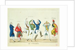 Satirical cartoon depicting the key protagonists in a dance at the Congress of Vienna in 1815 by French School