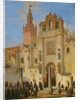 Religious procession in Seville, 1853 by Joachin Dominguez Becquer
