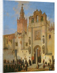 Religious procession in Seville, 1853 by Joachin Dominguez Becquer