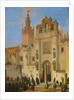 Religious procession in Seville, 1853 by Joachin Dominguez Becquer
