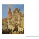 Religious procession in Seville, 1853 by Joachin Dominguez Becquer