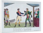 Meeting between Napoleon I and Alexander I, at Tilsit, 25 June, 1807 by French School
