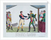 Meeting between Napoleon I and Alexander I, at Tilsit, 25 June, 1807 by French School