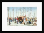 Bivouac of Russian troops on the Champs Elysées, Paris, 31 March 1814 by French School