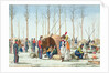 Bivouac of Russian troops on the Champs Elysées, Paris, 31 March 1814 by French School