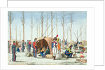 Bivouac of Russian troops on the Champs Elysées, Paris, 31 March 1814 by French School