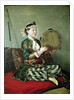 Turkish Woman with a Tambourine, 18th century by Jean-Etienne Liotard