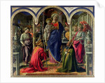 The Barbadori Altarpiece: Virgin and Child surrounded by Angels with St. Frediano and St. Augustine, 1437 by Fra Filippo Lippi