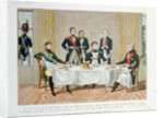 Dinner in Tilsit between Frederick William III of Prussia, Tsar Alexander I of Russia and Napoleon by French School