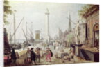 The Ancient Port of Antwerp by Sebastien (attr. to) Vrancx