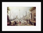 The Ancient Port of Antwerp by Sebastien (attr. to) Vrancx