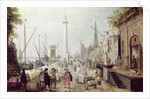 The Ancient Port of Antwerp by Sebastien (attr. to) Vrancx