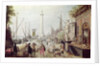 The Ancient Port of Antwerp by Sebastien (attr. to) Vrancx