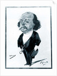 Caricature of Gustave Flaubert, 1867 by Eugene Giraud