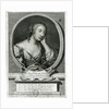 Medallion portrait of Madame de La Fayette, French novelist by Etienne Jehandier Desrochers